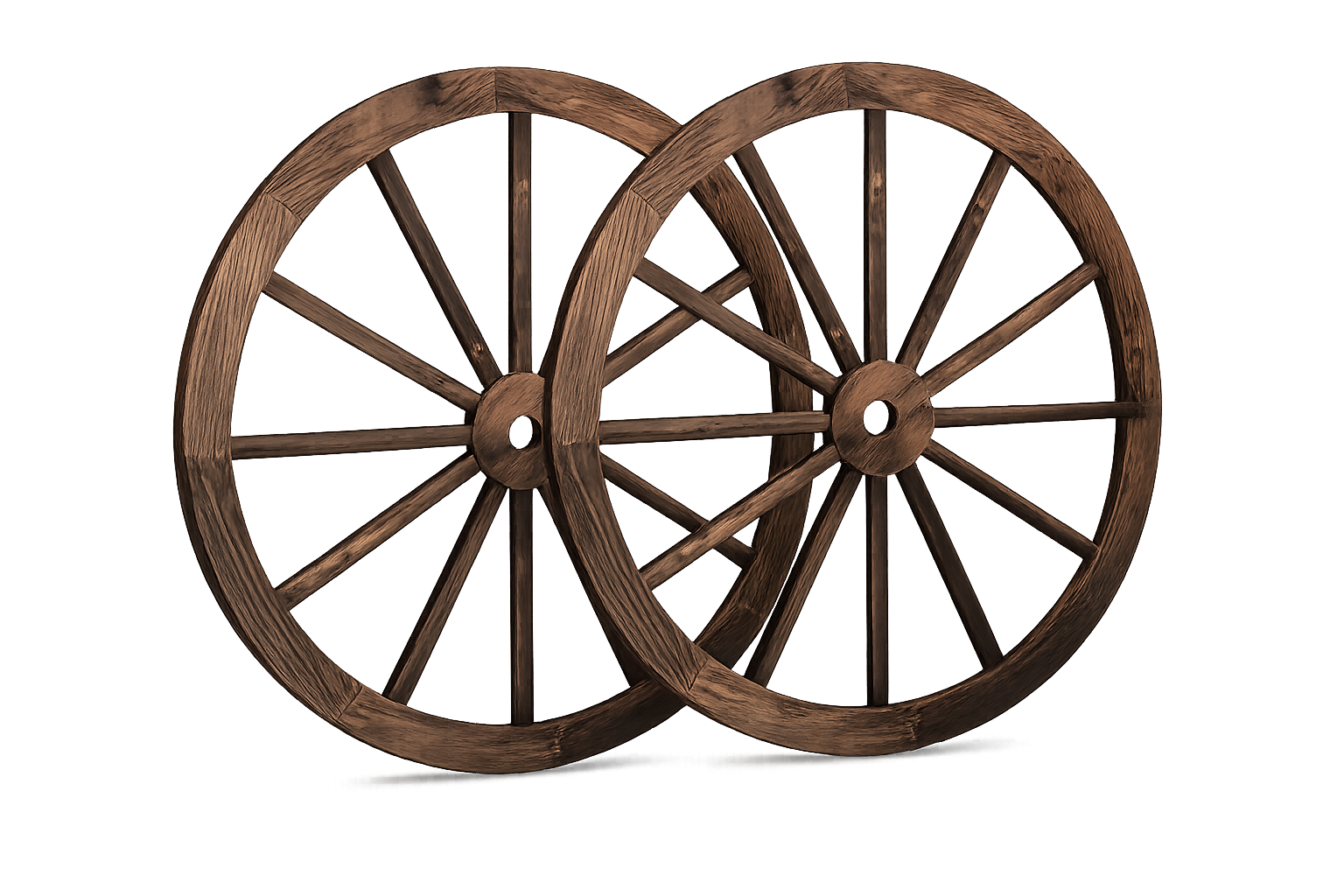 Vintage Landwagenrad aus Holz
